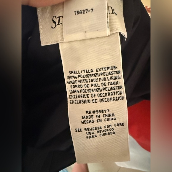 St.John’s Bay woman reversible utility jacket black gray cinched waist size 1X - Picture 3 of 16